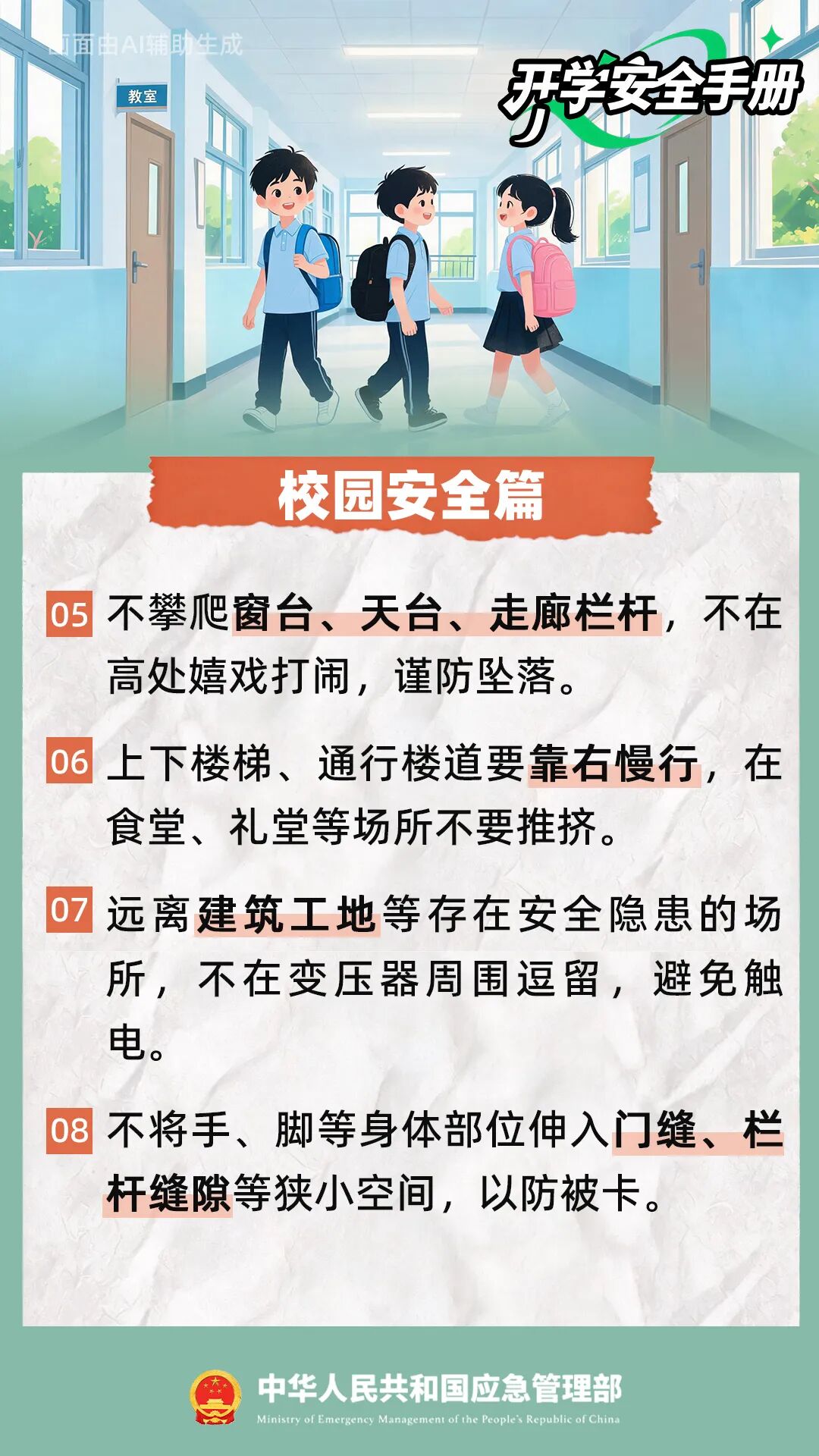 开学啦，20条安全提示转给师生家长